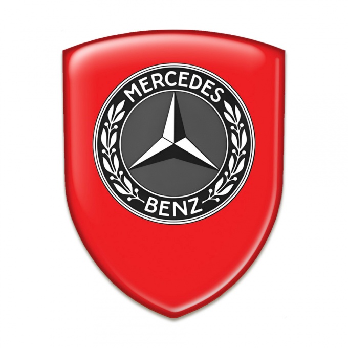 Mercedes Benz Silicone Car Decal Badge Red Design 