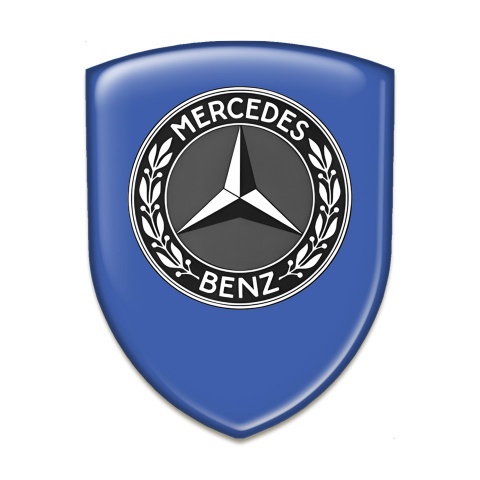 Mercedes Benz Silicone Badge Blue Design 