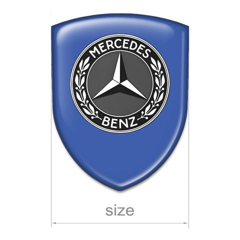 Mercedes Benz Silicone Badge Blue Design 