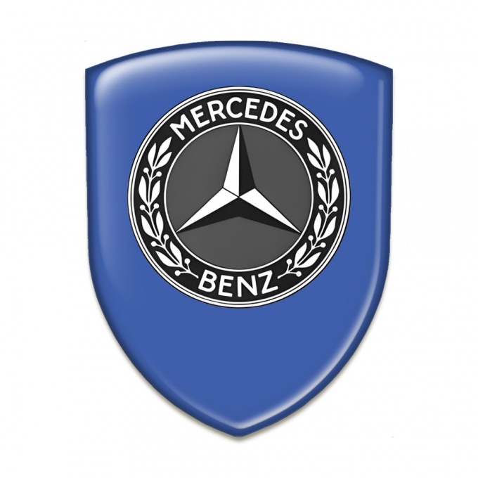 Mercedes Benz Silicone Badge Blue Design 