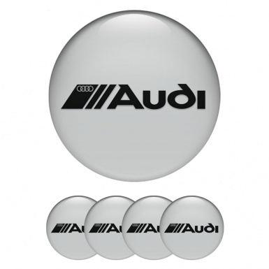 Audi Silicone Emblems for Wheel Center Grey Edition