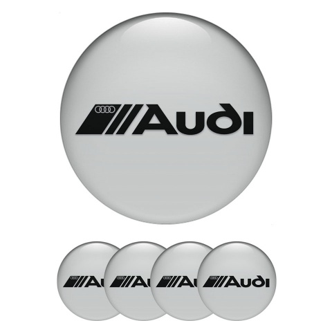 Audi Silicone Emblems for Wheel Center Grey Edition