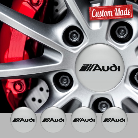 Audi Silicone Emblems for Wheel Center Grey Edition
