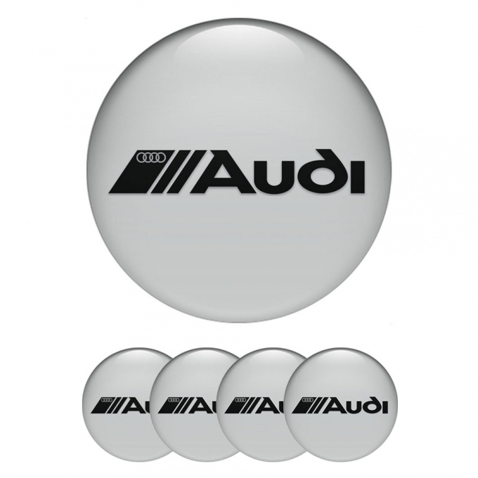 Audi Silicone Emblems for Wheel Center Grey Edition