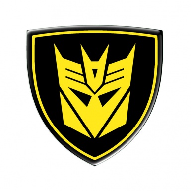 Transformers Badge Silicone Sticker Yellow Black Edition