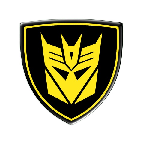 Transformers Badge Silicone Sticker Yellow Black Edition