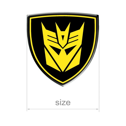 Transformers Badge Silicone Sticker Yellow Black Edition