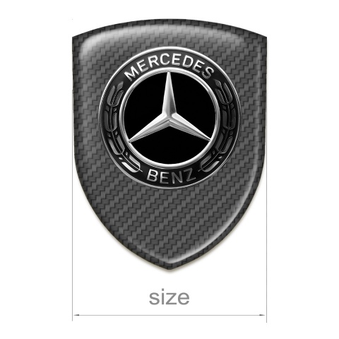 Mercedes Benz 3D Gel Emblem Carbon Design 