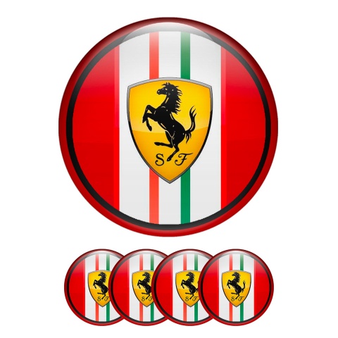 Ferrari Wheel Emblems Center Caps SF Ring Logo
