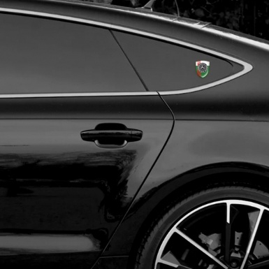 Mercedes Benz Car Accessories Badge Green White with Red Lines design 