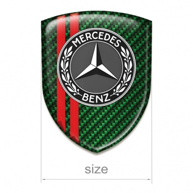 Mercedes Benz Silicone Shield Green Carbon with red Lines design 