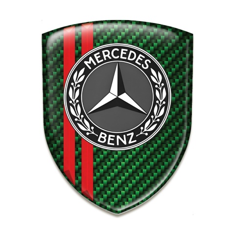 Mercedes Benz Silicone Shield Green Carbon with red Lines design 