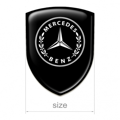 Mercedes Benz Self Adhesive Emblem Logo Black Style 