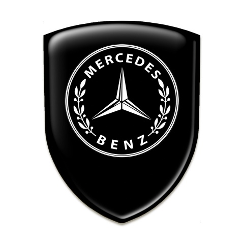 Mercedes Benz Self Adhesive Emblem Logo Black Style 