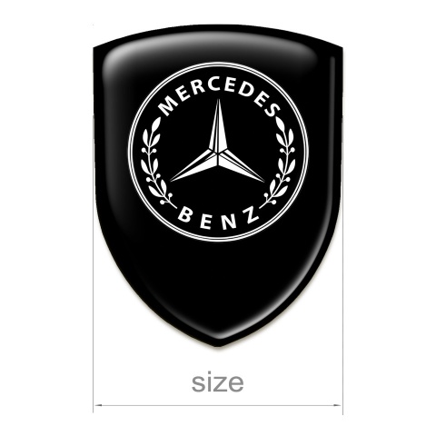 Mercedes Benz Self Adhesive Emblem Logo Black Style 