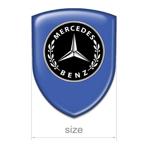 Mercedes Benz 3D Gel Emblem Blue Style 