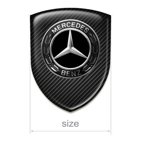 Mercedes Benz Tuning Emblem lack Carbon Base Metal Logo Effect 