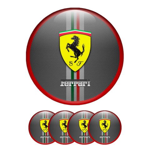 Ferrari Wheel Emblems for Center Caps Carbon