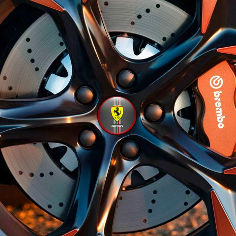 Ferrari Wheel Emblems for Center Caps Carbon