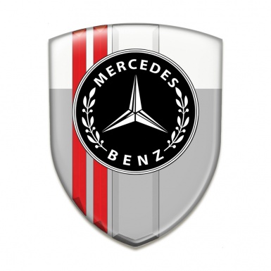 Mercedes Benz Silicone Shield Grey White With Red Lines 
