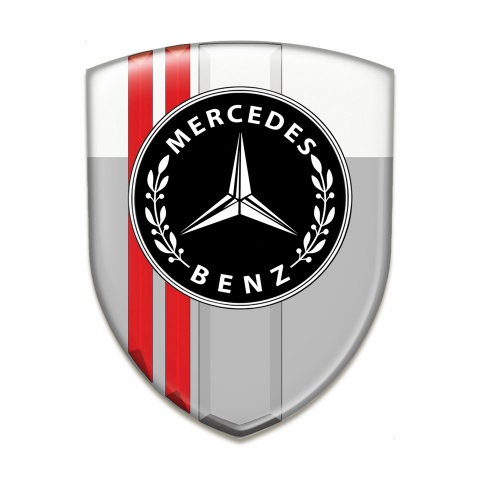 Mercedes Benz Silicone Shield Grey White With Red Lines 