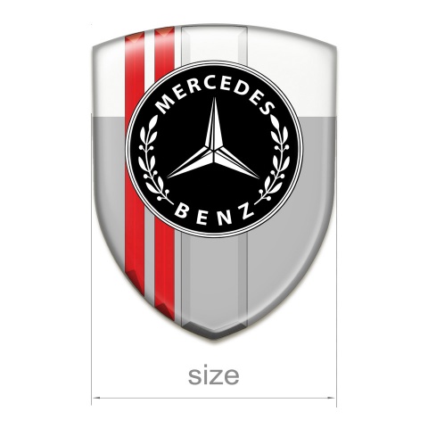 Mercedes Benz Silicone Shield Grey White With Red Lines 