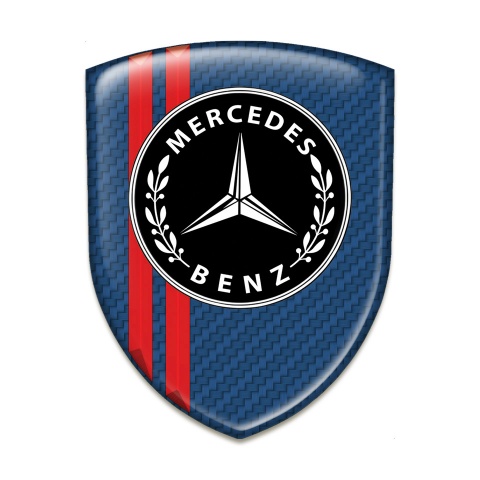 Mercedes Benz Silicone Shield navy Blue Carbon With red Lines Style 