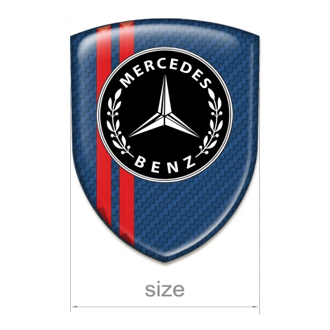 Mercedes Benz Silicone Shield navy Blue Carbon With red Lines Style 