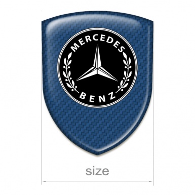 Mercedes Benz Auto Emblem navy Bluye Carbon Style 