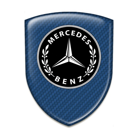 Mercedes Benz Auto Emblem navy Bluye Carbon Style 