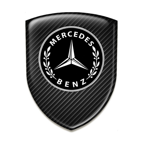 Mercedes Benz Self Adhesive Emblem Logo dark carbon Style 
