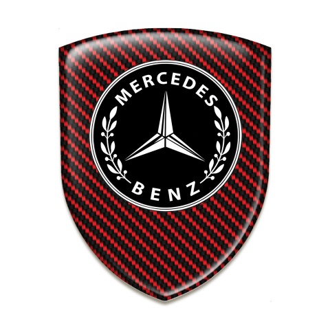 Mercedes Benz Resin Sticker Red Carbon Style 