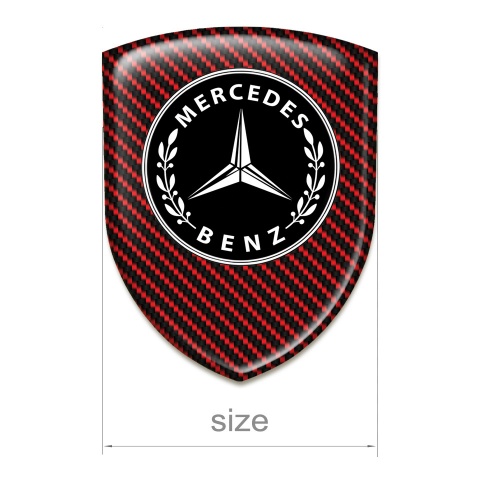 Mercedes Benz Resin Sticker Red Carbon Style 