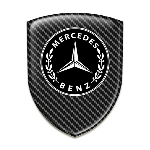 Mercedes Benz 3D Gel Emblem Black Grey Fibers Design 