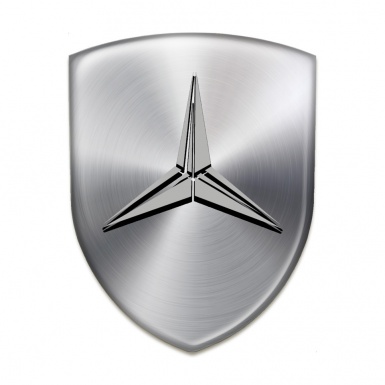 Mercedes Tuning Emblem High End Silver Base Grey Logo Edition 