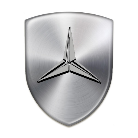Mercedes Tuning Emblem High End Silver Base Grey Logo Edition 