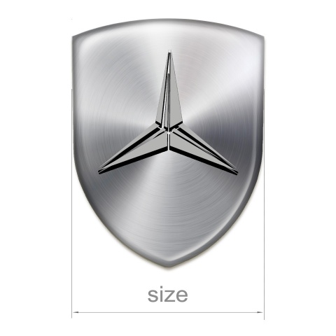 Mercedes Tuning Emblem High End Silver Base Grey Logo Edition 