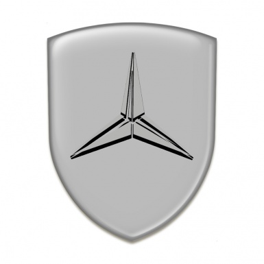 Mercedes Car Accessories Badge Grey Base Grey Logo 