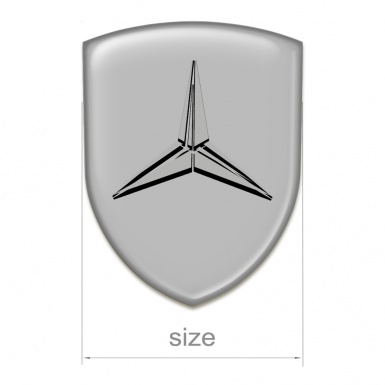 Mercedes Car Accessories Badge Grey Base Grey Logo 