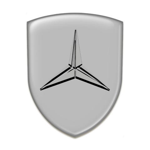 Mercedes Car Accessories Badge Grey Base Grey Logo 