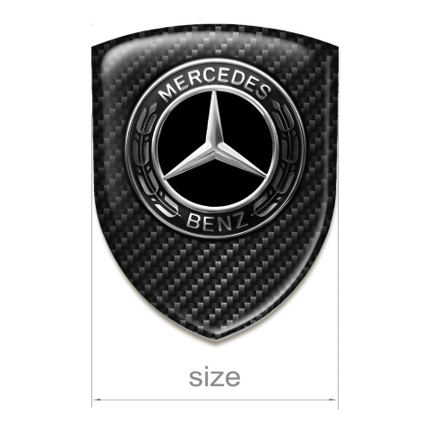 Mercedes Benz Car Interior Badge dark Carbon with Metallic logo Effect 