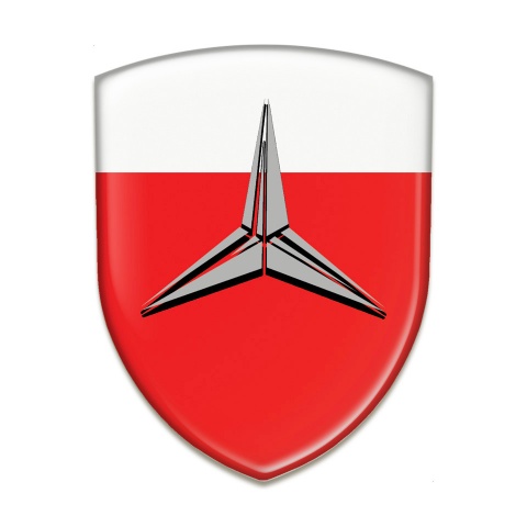 Mercedes Silicone Shield Racing Edition Red White Base Grey Logo 