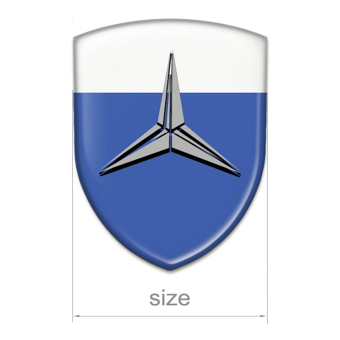 Mercedes Auto Emblem Blue White Base Grey Logo Edition 