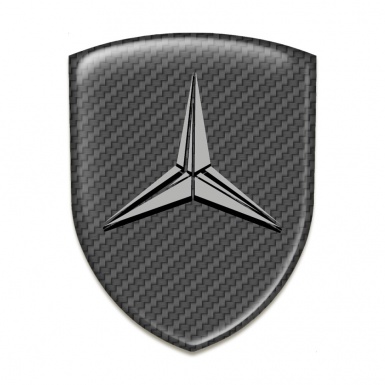 Mercedes Domed Emblem Carbon Base Grey Logo Design 