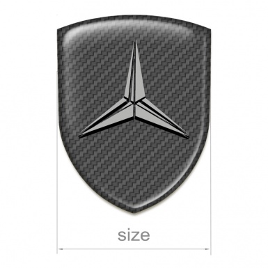 Mercedes Domed Emblem Carbon Base Grey Logo Design 