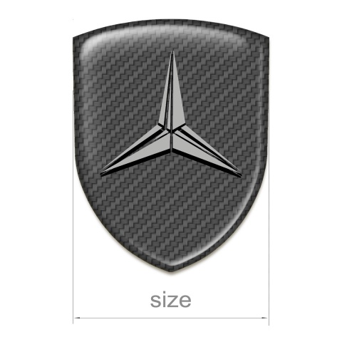 Mercedes Domed Emblem Carbon Base Grey Logo Design 