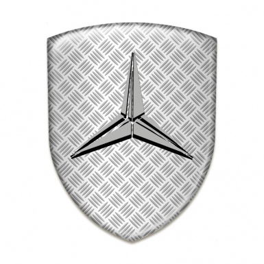 Mercedes Silicone Emblem Mesh Effect Base and Grey Logo 