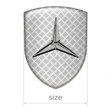 Mercedes Silicone Emblem Mesh Effect Base and Grey Logo 