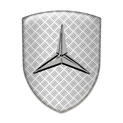 Mercedes Silicone Emblem Mesh Effect Base and Grey Logo 