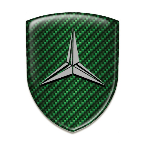 Mercedes Logo Emblem Green Carbon Grey Logo Style 